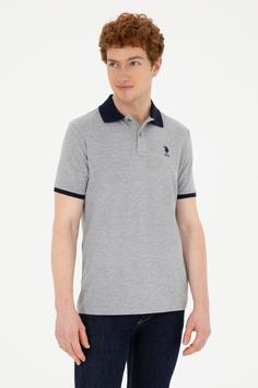 تیشرت یقه پلو مردانه یو اس پلو اورجینال خاکستری U.S. Polo Assn. 1006994