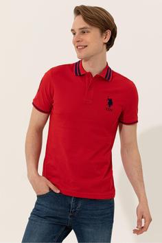 تیشرت یقه پلو مردانه یو اس پلو اورجینال قرمز U.S. Polo Assn. G081GL011.000.1350303