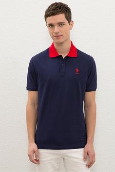 تیشرت یقه پلو مردانه یو اس پلو اورجینال آبی سرمه ای U.S. Polo Assn. G081SZ011.000.1272191