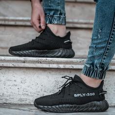 کتونی آدیداس یزی اسپلی 350 Adidas yeezy slpy مشکی جورابی مردانه راحتی رانینگ 