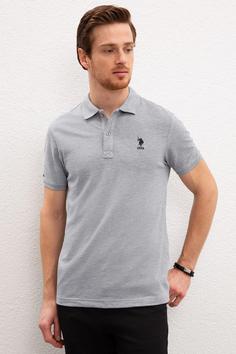 تیشرت یقه پلو مردانه یو اس پلو اورجینال خاکستری U.S. Polo Assn. G081SZ011.000.948811