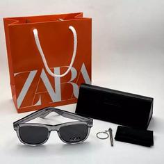 عینک آفتابی زارا zara پلاریزه دسته سیم اصلی طوسی با پک و بگ کامل GS 5028