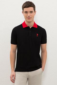 تیشرت یقه پلو مردانه یو اس پلو اورجینال مشکی U.S. Polo Assn. G081SZ011.000.1272191