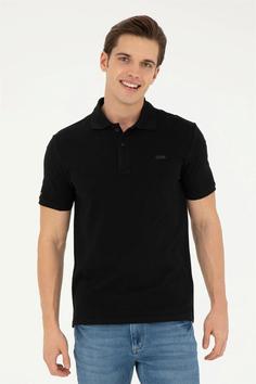 تیشرت یقه پلو مردانه یو اس پلو اورجینال مشکی U.S. Polo Assn. 50284641-VR