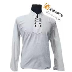 پیراهن الیاف  8 دکمه سفید(تخفیف ویژه)