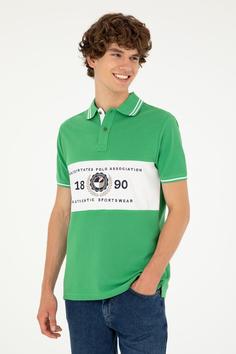 تیشرت یقه پلو مردانه یو اس پلو اورجینال سبز U.S. Polo Assn. 1044284