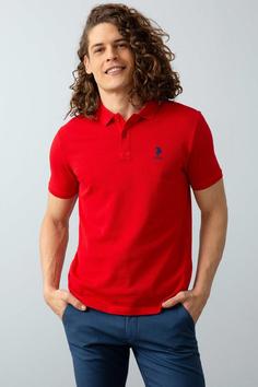 تیشرت یقه پلو مردانه یو اس پلو اورجینال قرمز U.S. Polo Assn. G081SZ011.000.739348