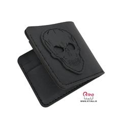 کیف پول اسکلتی چرمی جیبی SKULL (دخترانه پسرانه)