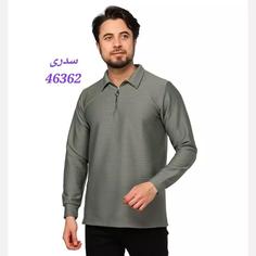 بلوز  دورس نیم زیپ یقه دار  آستین بلند رنگ سدری 46362 مشکی 46362 سایز L، XL، XXL یقه برگردان طرح پارچه ساده 