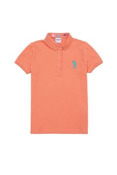 تیشرت یقه پلو دخترانه یو اس پلو اورجینال نارنجی U.S. Polo Assn. G084SZ011.000.1370371