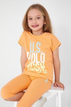 شورت و شلوارک دخترانه یو اس پلو اورجینال نارنجی U.S. Polo Assn. US1402-C