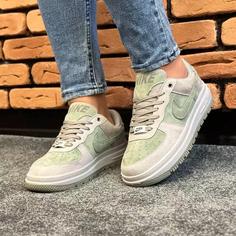 کتونی نایک ایرفورس ست مردانه زنانه nike air force رنگ سفید سبز کد 6225