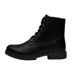 نیم بوت مردانه مکس مدل Monochrome Ankle Boots with Lace-Up Closure