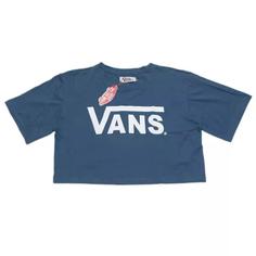 نیم تنه زنانه آبی سفید ونس vans