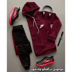 ست هودی و شلوار Nike مدل Simon (زرشکی)   لارج . حتما قبل از سفارش در بخش گفتگو از موجود بودن آن اطمینان حاصل کنید 