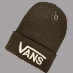 کلاه بافتنی رنگ سبز ارتشی طرح Vans کد 9699