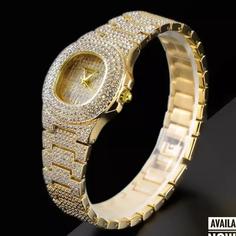 ساعت مچی زنانه پتک فیلیپ Patek philippe Diamond Watch Hip Hap فول نگین طلایی-مجلسی کد2994