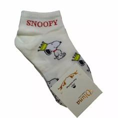 جوراب زنانه یا دخترانه  ساق کوتاه طرح  SNOOPY سفید