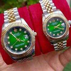 ساعت مچی  برند رولکس rolex مردانه و زنانه کیفیت عالی
کلاسیک طرح داخل 
بند فلزی
تقویم دار
رنگ بندی جور سبز قرمز