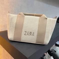 کیف کنفی تابستانی دخترانه زنانه زارا مجلسی کنف حصیر حصیری تابستونی ZARA جا دار جادار اسپرت پاسپورتی دوشی دستی اسپورت نود