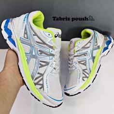 کتونی asics آسیکس سفید سبز راحتی مناسب باشگاه و پیاده روی  تبریز پوش