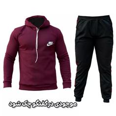 ست هودی و شلوار Nike مدل Simon (زرشکی)  لارج . حتما قبل از سفارش در بخش گفتگو از موجود بودن آن اطمینان حاصل کنید 