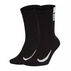 جوراب اسپرت نایکی مدل Nike Multiplier crew sock 2 pair SX7557-010