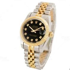 ساعت زنانه رولکس Rolex اصلی موتور ژاپن صفحه مشکی