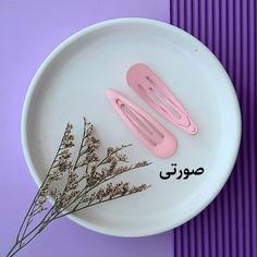 گیره مو تق تقی لاکی طرح اشکی سایز متوسط در 5 رنگ متنوع