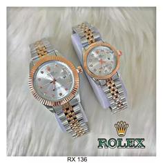 ست ساعت مچی زنانه و مردانه ضداب رولکس دیت جاست Rolex date just