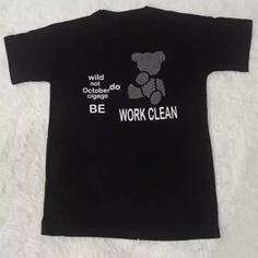 تیشرت لانگ زنانه خرسی طرح Work Clean 