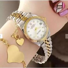 ساعت مچی زنانه بند استیل ضداب رولکس دیت جاست کیفیت مستر Rolex datejust