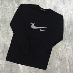 تیشرت مردانه آستین بلند یقه گرد NIKE یقه و سرآستین کش