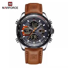 ساعت مچی مردانه نیوی فورس Naviforce 9197 NF S/GY/O.BN بند چرم