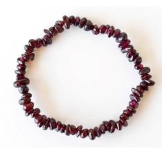 دستبند سنگ گارنت سرخ نامنظم   Garnet 