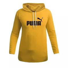 هودی کلاه دار مردانه زرد آستین بلند مدل PUMA2