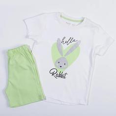 تیشرت و شلوارک طرح Hello rabbit دخترانه (2 تا 6 سال) کد 625181