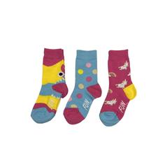 جوراب بچه گانه دخترانه (پک 3 عددی) برند FUN SOCKS کد k2071