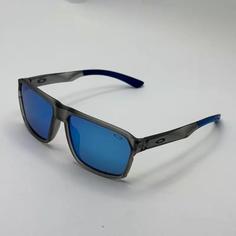 عینک اوکلی گرد پلاریزه سبک OAKLEY آمریکایی فریم طوسی عدسی آبی کد WG 83107