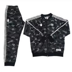 سویشرت و شلوار طوسی چریکی آدیداس بیپ Adidas bape