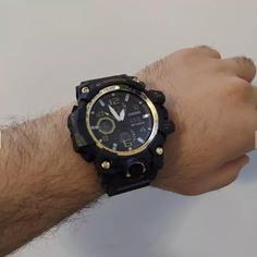 ساعت مچی مردانه جیشاک کاسیو Casio دوزمانه ژاپن دور طلایی