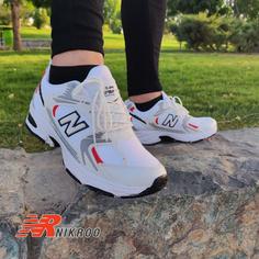 کفش کتونی اسپرت مردانه مدل newbalance نیوبالانس ( سفید قرمز ) (تخفیف ویژه) کد 1476