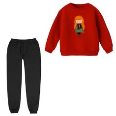 ست سویشرت و شلوار بچگانه مدل دختر پاییز رنگ قرمز