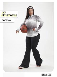 ست بلوز شلوار فینگردار سایز بزرگ ورزشی زنانه NIKE کد 00011 NIKE womens big size sports pants blouse set code 00011