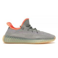 کتانی آدیداس ییزی 350 رنگ طوسی نارنجی Yeezy 350 V2