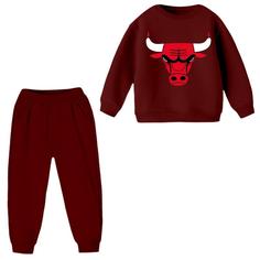 ست سویشرت و شلوار مدل  chicago bulls رنگ زرشکی 