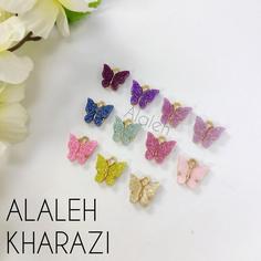 پلاک آویز طرح پروانه اکلیلی 1.5 سانتی (فروش به صورت دونه ای)