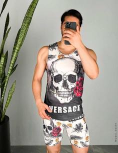 ست رکابی و شلوارک مردانه Versace مدل 30594