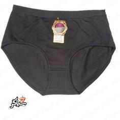 شورت نخی سایز بزرگ ۲xl ساده مشکی