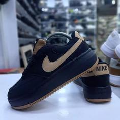 ونس کتونی لژ دار نایک رنگ مشکی طلایی Nike Court Vision Alta